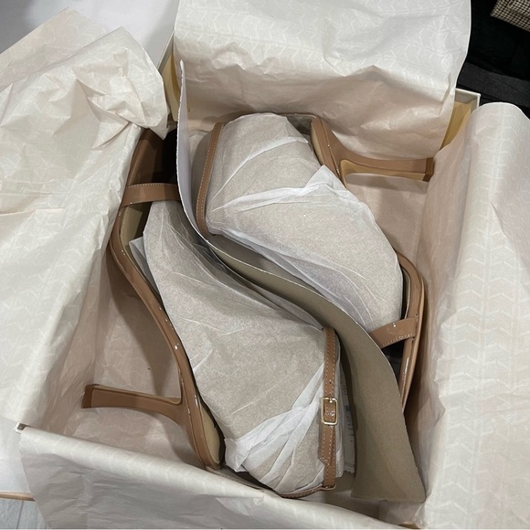 Marc Fisher Jalina Ankle Strap Sandal in Light Natural Size 10 Square Toe - Picture 7 of 8